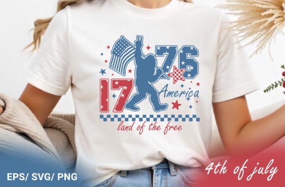 1776 Bigfoot Patriotic 4th of July: A Quirky Design Asset