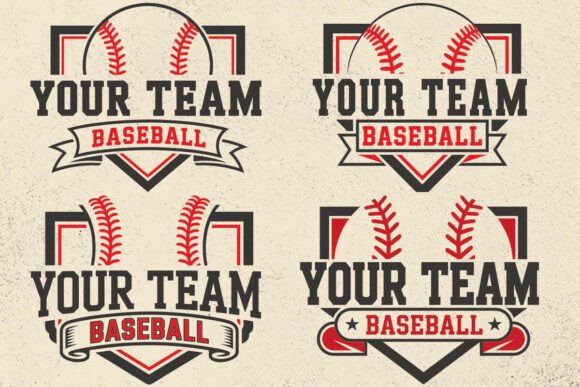Baseball Team SVG Mascot Template for Dynamic Design