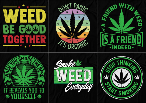 Cannabis T-Shirt Bundle: Elevate Your Brand with Stoner T-Shirt Designs