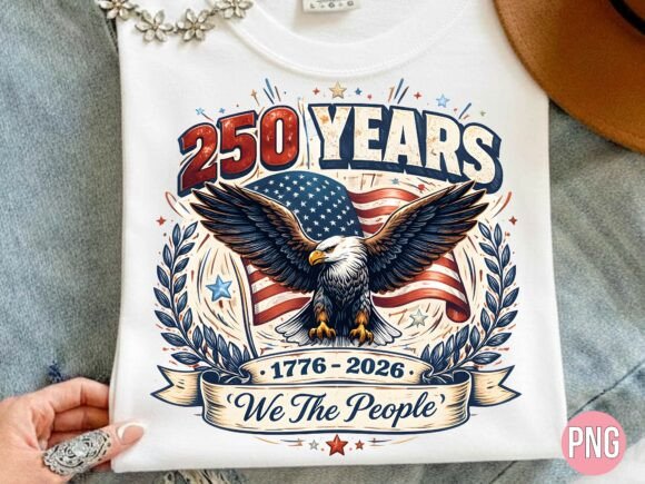 Celebrate 250 Years: The USA 250 Years 1776 2026 Eagle USA PNG