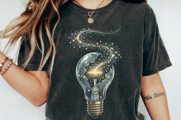 Cosmic Lightbulb Galaxy Burst: Unleashing Creative Design