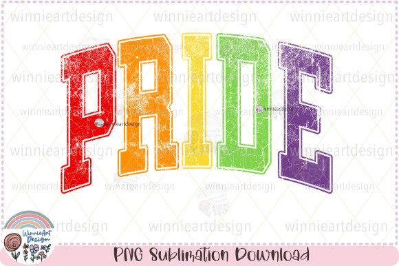 Pride LGBTQ Retro Varsity Distressed Digital Design