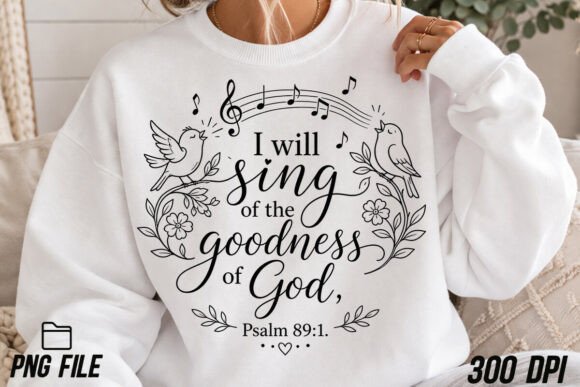 Singing Birds Psalm 89:1 PNG: A Design Asset for Faith-Based Creativity