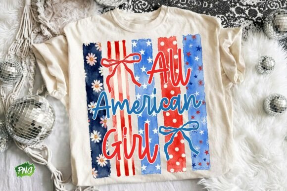 Striped Floral All American Girl: Design & Branding